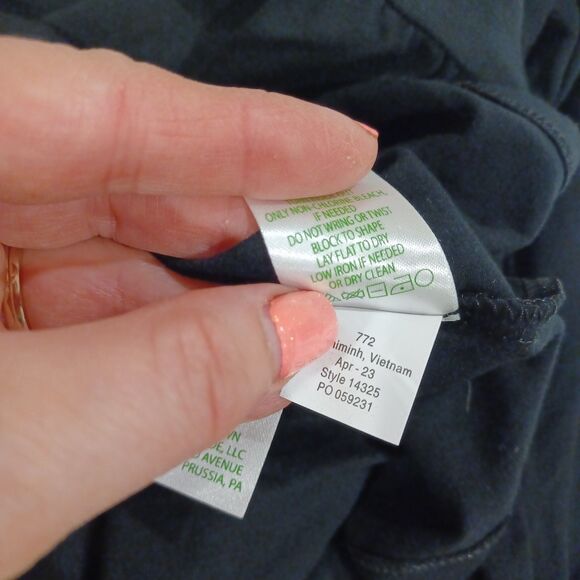 Lilly Pulitzer Arlette Swing Jersey Dress Long Sleeve Tiered Onyx Black Size XL - Picture 8 of 8